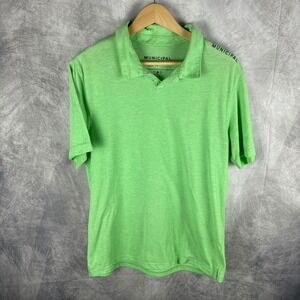 Municipal Sport Utility Gear Mens Lime Green Heather Short Sleeve Polo Shirt L